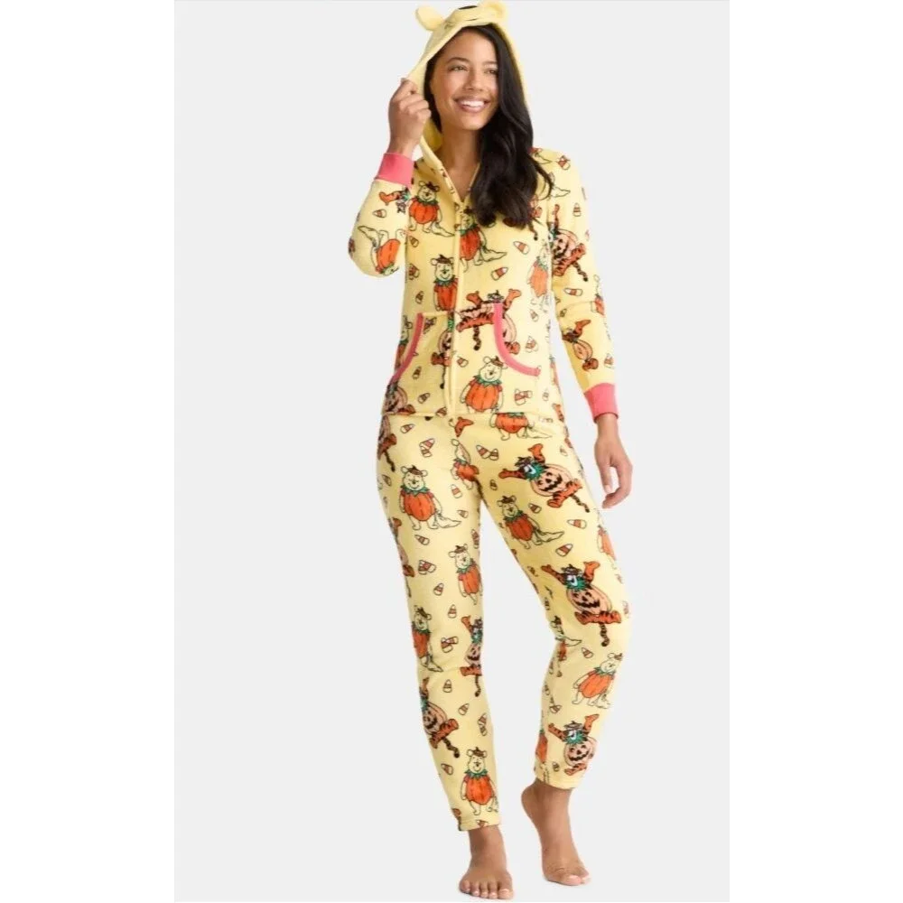 Disney Winnie the Pooh Womens Halloween One Piece Pajamas Size XXL
